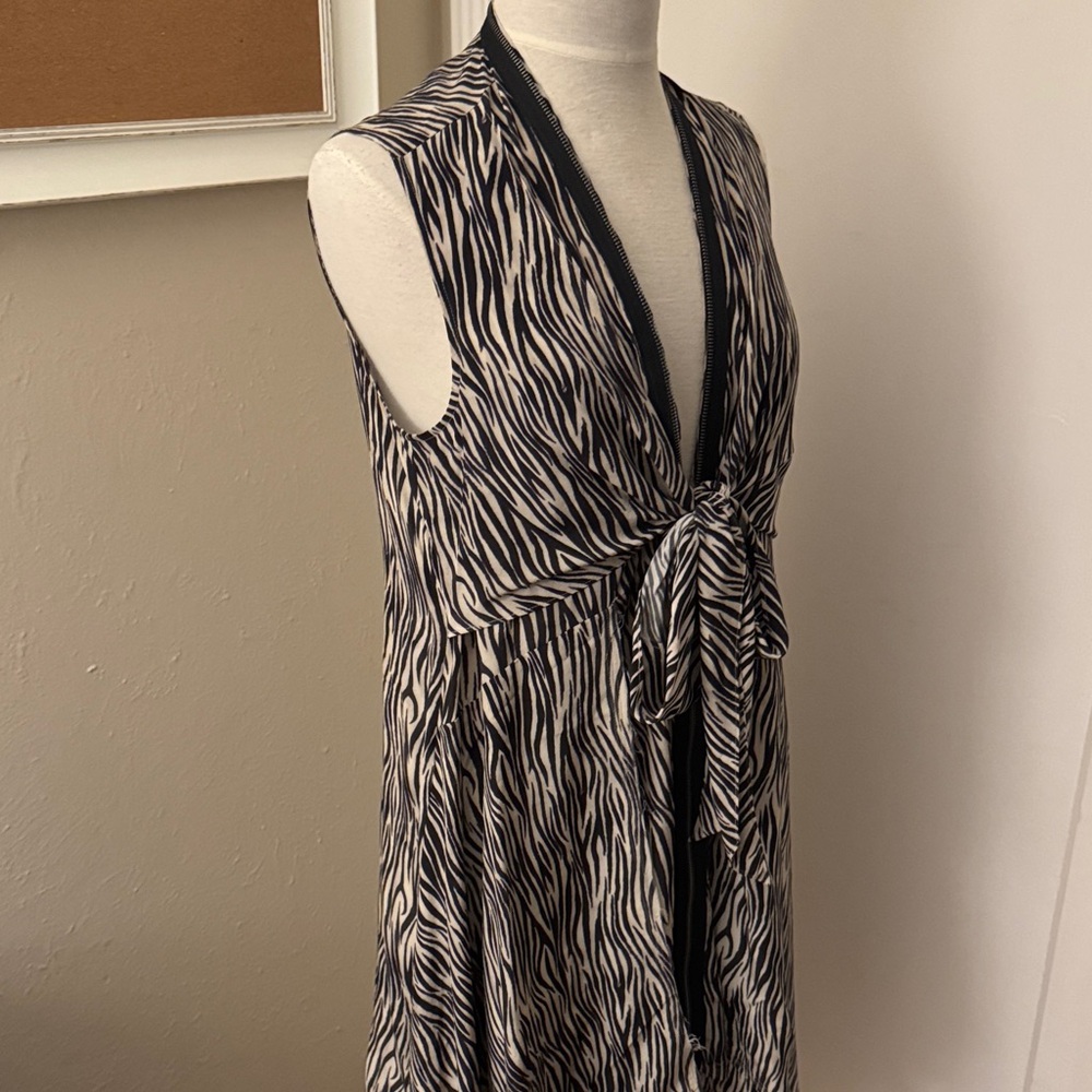 All Saints Zebra Print Sleeveless Top